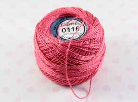 Пряжа Ирис 100% хлопок 10г 82м №0116 яр.розовый