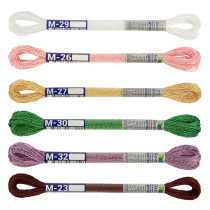 Нитки для вышивания Gamma набор мулине Металлик 100% полиэстер 6 x 8 м 06 Сияющий вихрь