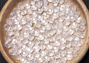 Бусины полированные круглые 6мм 25г (90 штук) 00030/21402 кристалл глянцевый