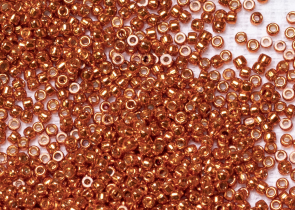 Бисер Япония круглый 15/0 10 г PF0562 шафран, гальванизированный